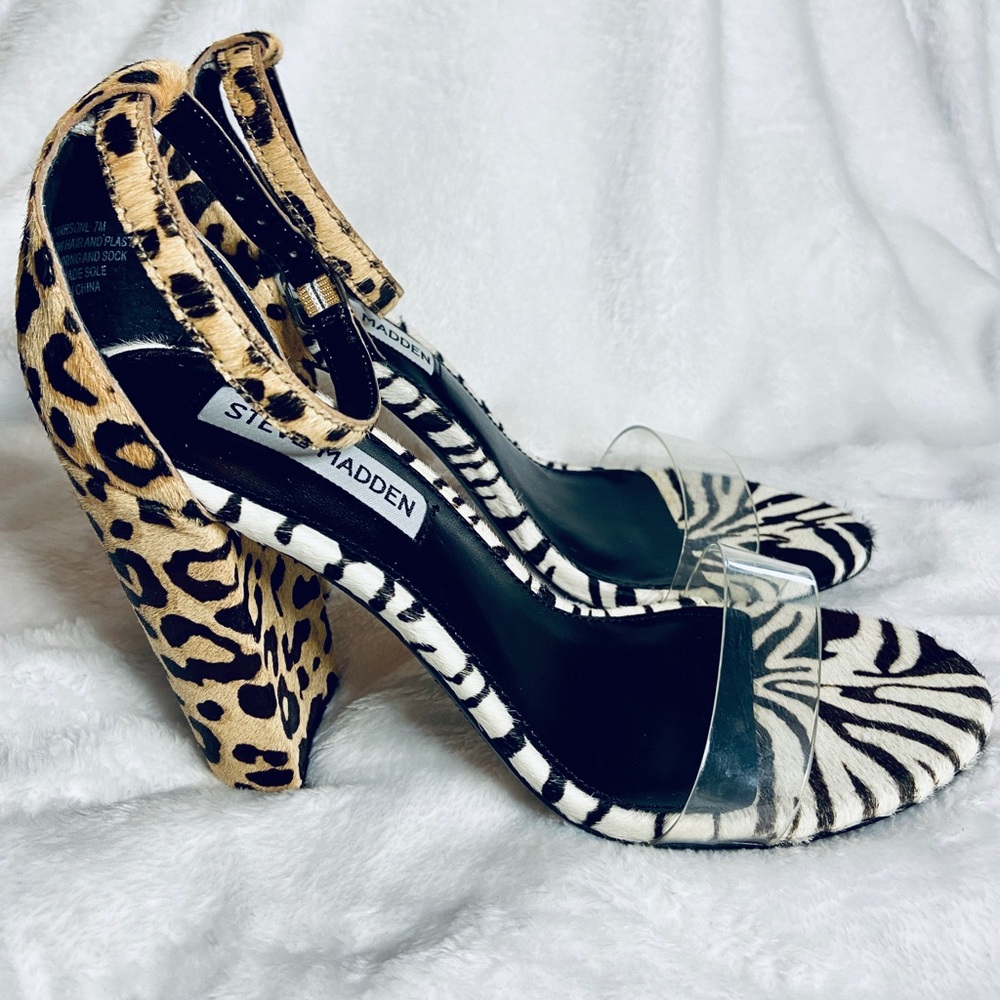 Steve Madden leopard print high heels. New in box.